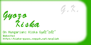 gyozo kiska business card